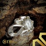 انگشتر نقره نگین مزنایت